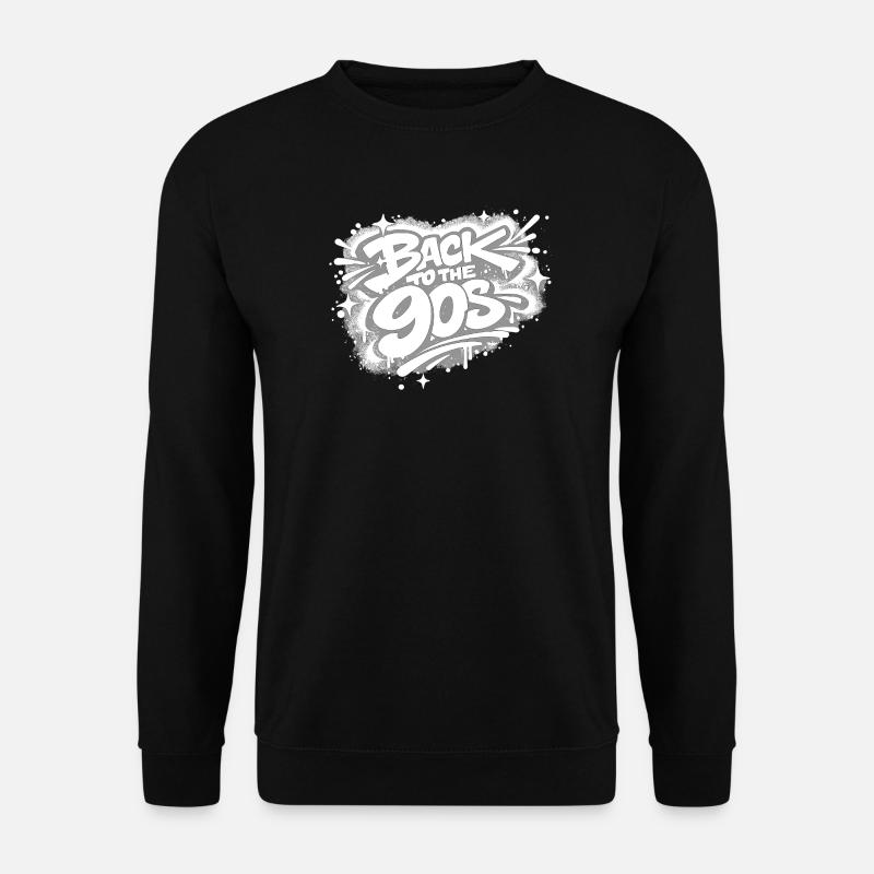 Back to the 90s Graffiti - Unisex Pullover - Schwarz