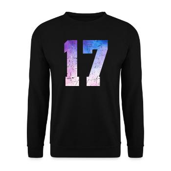 Ausgabe 17 – 17. Jubiläumsgeschenk - Unisex Pullover - Schwarz - Vorne - Alina (178cm) & Michal (187cm)