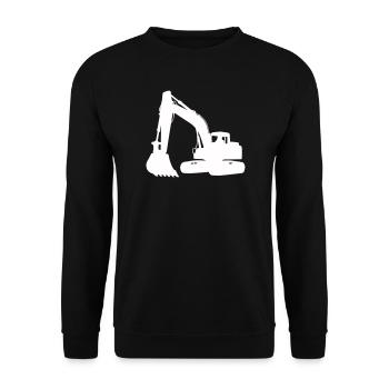 Silhouette d’excavatrice pour la conception de bâtiments - Sweat-shirt Unisexe - noir - Devant - Alina (178cm) & Michal (187cm)