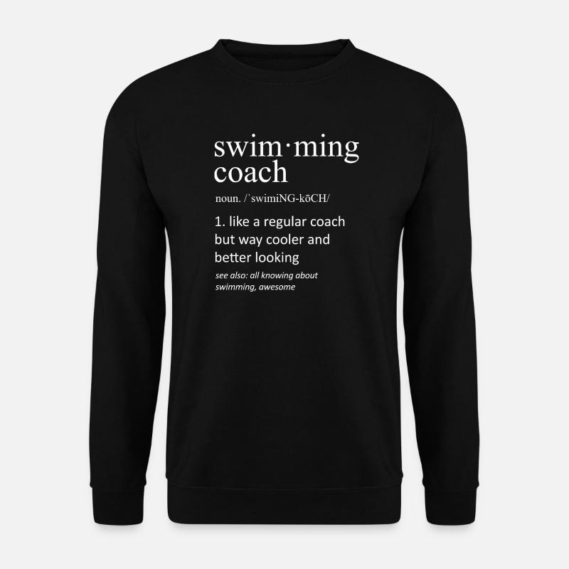 Schwimmtrainer-Definition Lustige Typografie - Unisex Pullover - Schwarz