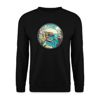 Experience Coastal Splendor Polignano a Mare Italy - Unisex Sweatshirt - black - Front - Alina (178cm) & Michal (187cm)