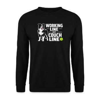 Working line instead of sofa | Border Collie - Unisex Sweatshirt - black - Front - Alina (178cm) & Michal (187cm)