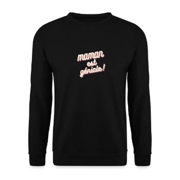 Maman est géniale rose - Sweat-shirt Unisexe - noir - Devant - Alina (178cm) & Michal (187cm)
