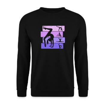 Gymnaste Fille Gymnastique Acrobatie - Sweat-shirt Unisexe - noir - Devant - Alina (178cm) & Michal (187cm)