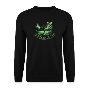 Game Day Soccer: Dynamic Save - Unisex Sweatshirt - black - Front - Alina (178cm) & Michal (187cm)