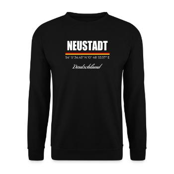 Neustadt - Unisex Pullover - Schwarz - Vorne - Alina (178cm) & Michal (187cm)