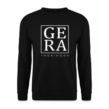 Gera - Thüringen - Unisex Pullover - Schwarz - Vorne - Alina (178cm) & Michal (187cm)