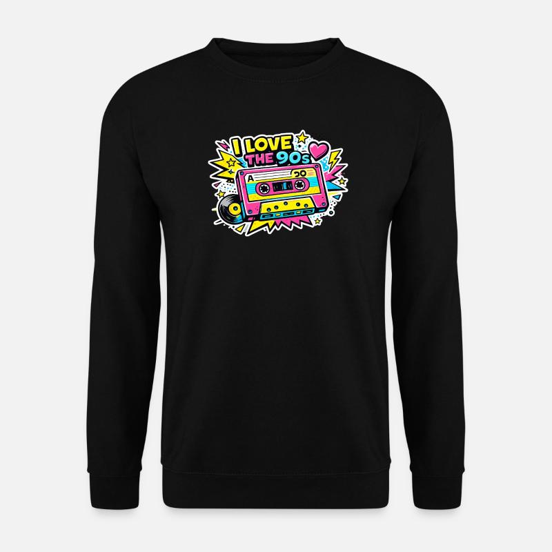 Ich liebe die 90er Kassetten - Unisex Pullover - Schwarz