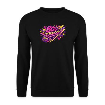 80s Disco Neon Fusion - Unisex Sweatshirt - black - Front - Alina (178cm) & Michal (187cm)