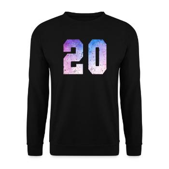 Ausgabe 20 – 20-jähriges Jubiläumsgeschenk - Unisex Pullover - Schwarz - Vorne - Alina (178cm) & Michal (187cm)