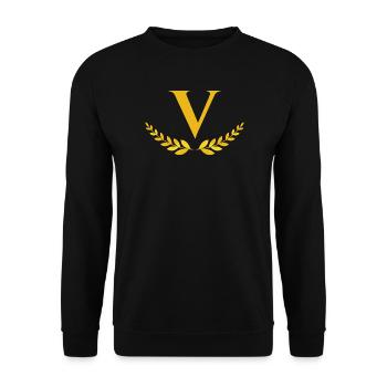 V - Unisex Pullover - Schwarz - Vorne - Alina (178cm) & Michal (187cm)