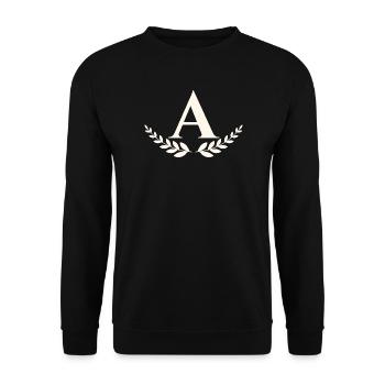 A - Unisex Pullover - Schwarz - Vorne - Alina (178cm) & Michal (187cm)
