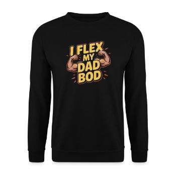 Je fléchis mon corps de papa - Drôle de père et design de fitness - Sweat-shirt Unisexe - noir - Devant - Alina (178cm) & Michal (187cm)