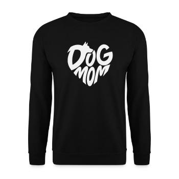 Dog Mom Heart Design with Dog Motif - Unisex Sweatshirt - black - Front - Alina (178cm) & Michal (187cm)