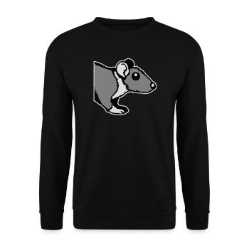 Rat avant Côté semi-curieux rongeur drôle - Sweat-shirt Unisexe - noir - Devant - Alina (178cm) & Michal (187cm)