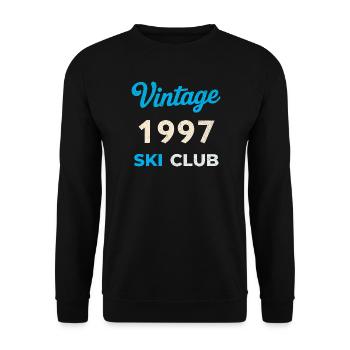 Vintage 1997 – Année de naissance rétro du Ski Club - Sweat-shirt Unisexe - noir - Devant - Alina (178cm) & Michal (187cm)