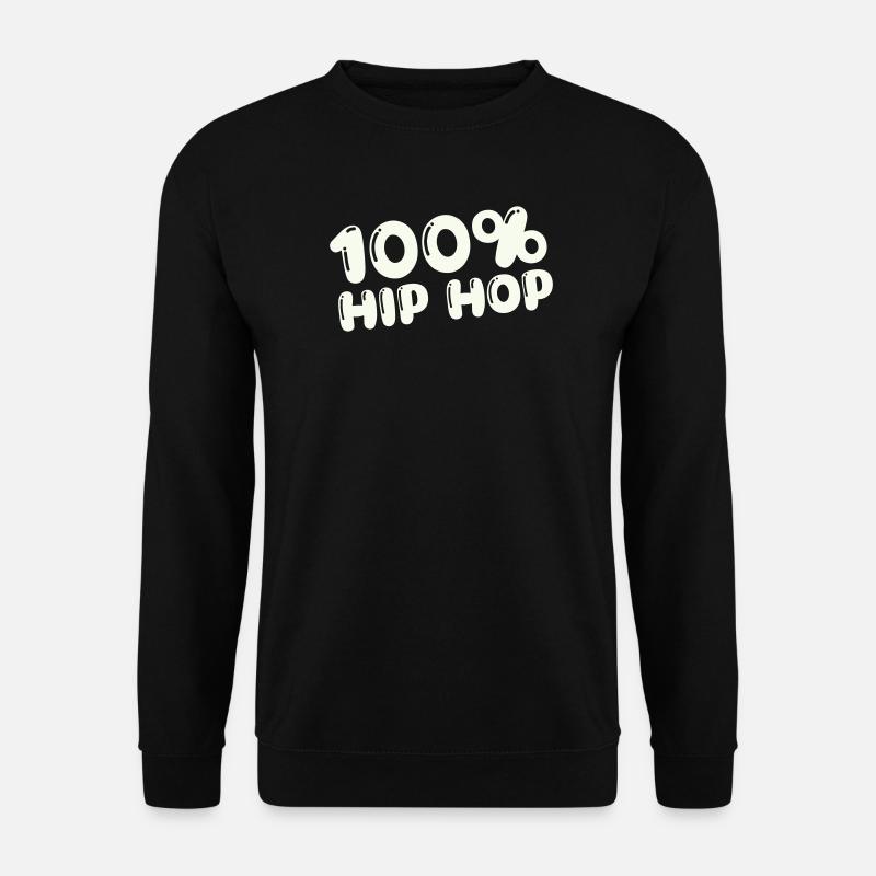 100-_hip_hop- - Unisex Pullover - Schwarz