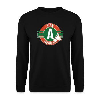 I Love Motoball Motoballer Team A Motoballer - Unisex Sweatshirt - black - Front - Alina (178cm) & Michal (187cm)