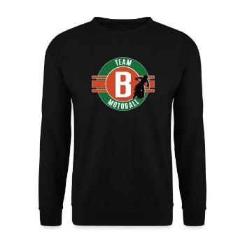 Motoball Team B Mannschaft Spielerin Spiel - Unisex Pullover - Schwarz - Vorne - Alina (178cm) & Michal (187cm)