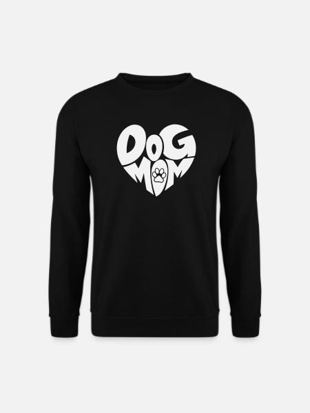 Hundemama - Dog Mom Herz mit Pfote - Unisex Pullover - Schwarz