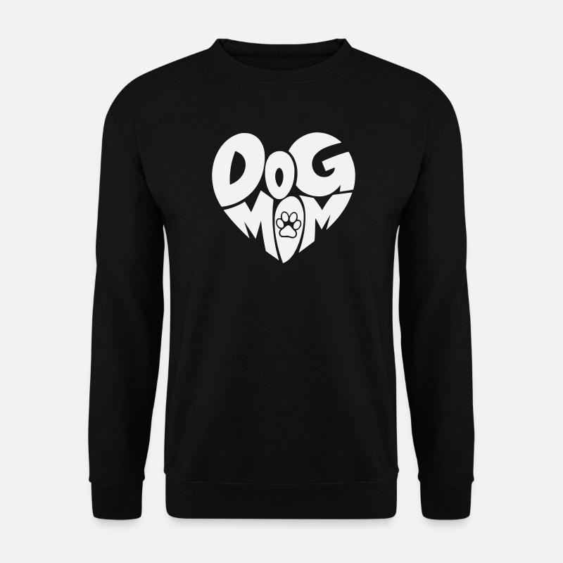 Hundemama - Dog Mom Herz mit Pfote - Unisex Pullover - Schwarz