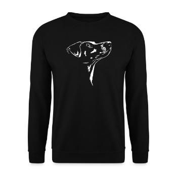 German Pinscher Silhouette Dog Dog Wilsigns - Unisex Sweatshirt - black - Front - Alina (178cm) & Michal (187cm)