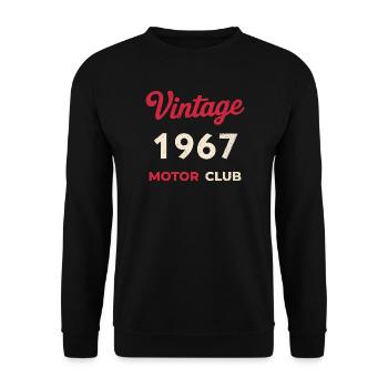 Année de naissance rétro du Motor Club vintage 1967 - Sweat-shirt Unisexe - noir - Devant - Alina (178cm) & Michal (187cm)