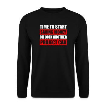 Start saving money Car lover car guy mechanic - Unisex Pullover - Schwarz - Vorne - Alina (178cm) & Michal (187cm)