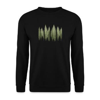 Forêt Nature Arbres Nature Nature Amoureux de la nature - Sweat-shirt Unisexe - noir - Devant - Alina (178cm) & Michal (187cm)