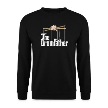 The DrumFather, design for drummers and music bands - Unisex Sweatshirt - black - Front - Alina (178cm) & Michal (187cm)