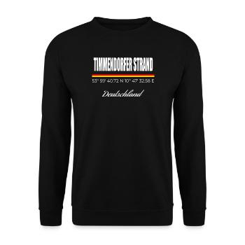 Timmendorfer Strand - Unisex Pullover - Schwarz - Vorne - Alina (178cm) & Michal (187cm)