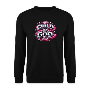 Child Of God Streetwear Vintage - Unisex Pullover - Schwarz - Vorne - Alina (178cm) & Michal (187cm)