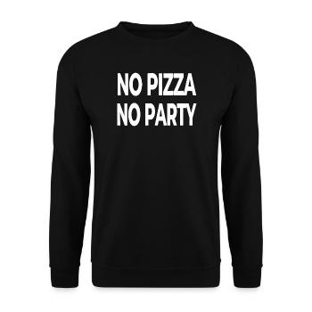 Pizza - Unisex Pullover - Schwarz - Vorne - Alina (178cm) & Michal (187cm)