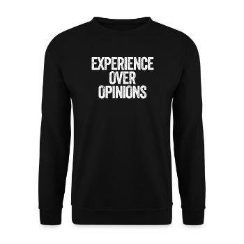 Expérience plutôt que opinions Grand-père sarcastique Grand-mère - Sweat-shirt Unisexe - noir - Devant - Alina (178cm) & Michal (187cm)