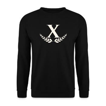 x - Unisex Sweatshirt - black - Front - Alina (178cm) & Michal (187cm)