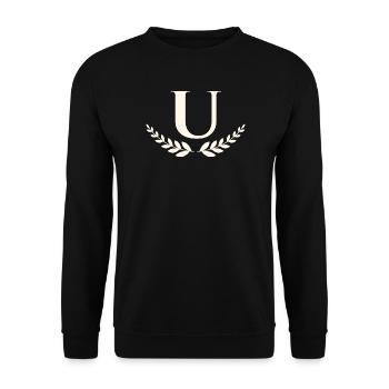 U - Sweat-shirt Unisexe - noir - Devant - Alina (178cm) & Michal (187cm)