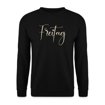 Friday - Unisex Sweatshirt - black - Front - Alina (178cm) & Michal (187cm)