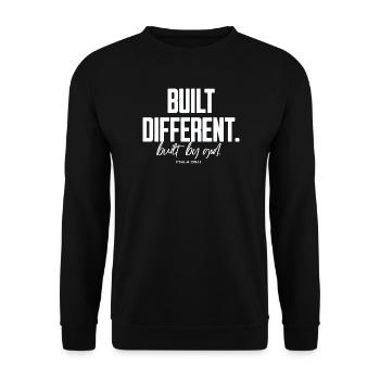 Built Different Built By God Psalm 139:14 - Unisex Sweatshirt - black - Front - Alina (178cm) & Michal (187cm)
