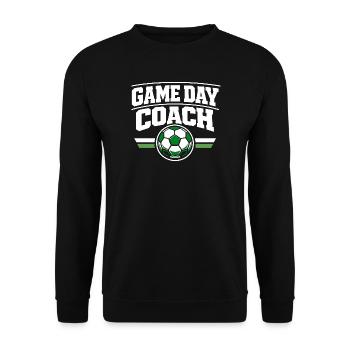 Soccer Training Youth Sports Coach - Unisex Sweatshirt - black - Front - Alina (178cm) & Michal (187cm)