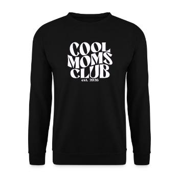 Club des mamans cool - Cadeau de maman pour la fête des mères - Sweat-shirt Unisexe - noir - Devant - Alina (178cm) & Michal (187cm)
