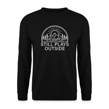 Wandern Camping Trekking Draußen Natur Berg - Unisex Pullover - Schwarz - Vorne - Alina (178cm) & Michal (187cm)