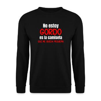 I'm not fat in the mood - Unisex Sweatshirt - black - Front - Alina (178cm) & Michal (187cm)