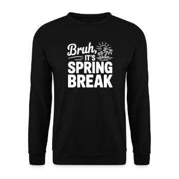 Mec, c’est les vacances de printemps - Sweat-shirt Unisexe - noir - Devant - Alina (178cm) & Michal (187cm)