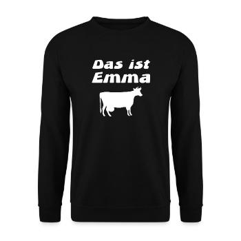 Emma - Unisex Pullover - Schwarz - Vorne - Alina (178cm) & Michal (187cm)