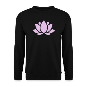 Lotus Flower Lotus Flower Violet Flower Flower Yoga - Unisex Sweatshirt - black - Front - Alina (178cm) & Michal (187cm)