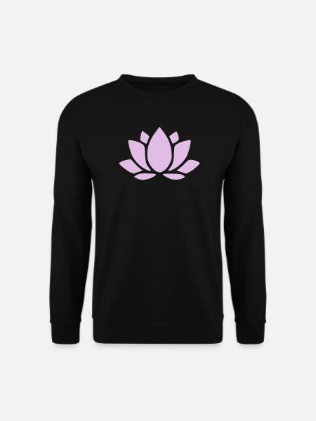 Lotusblume Lotusblüte violett Blume Blüte Yoga - Unisex Pullover - Schwarz