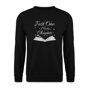 Just One More Chapter - Unisex Sweatshirt - black - Front - Alina (178cm) & Michal (187cm)