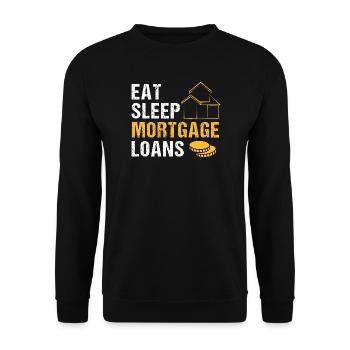 Condominium Debt Mortgage - Unisex Sweatshirt - black - Front - Alina (178cm) & Michal (187cm)