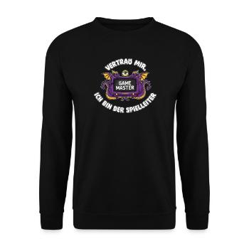 Pen and Paper, RPG, Rollenspiel, Spielleiter, D20, - Unisex Pullover - Schwarz - Vorne - Alina (178cm) & Michal (187cm)