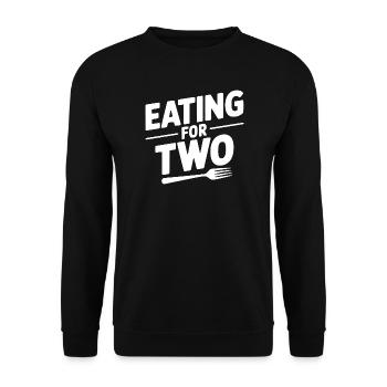 Eating for Two - Unisex Sweatshirt - black - Front - Alina (178cm) & Michal (187cm)
